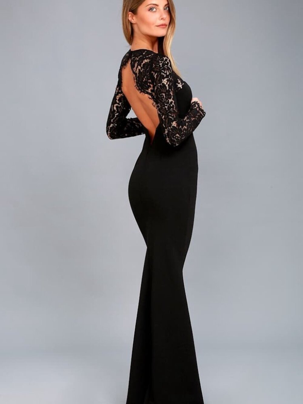 Lulus Black Evening/formal Dress Medium Maxi Dress Elegant, Classic Gala Prom 
